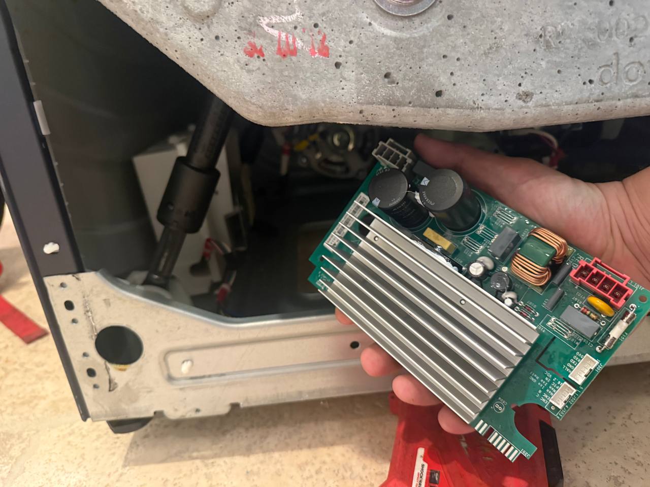 Job photo from GE Front-Load Washer Not Draining in Alamo: Job Notes