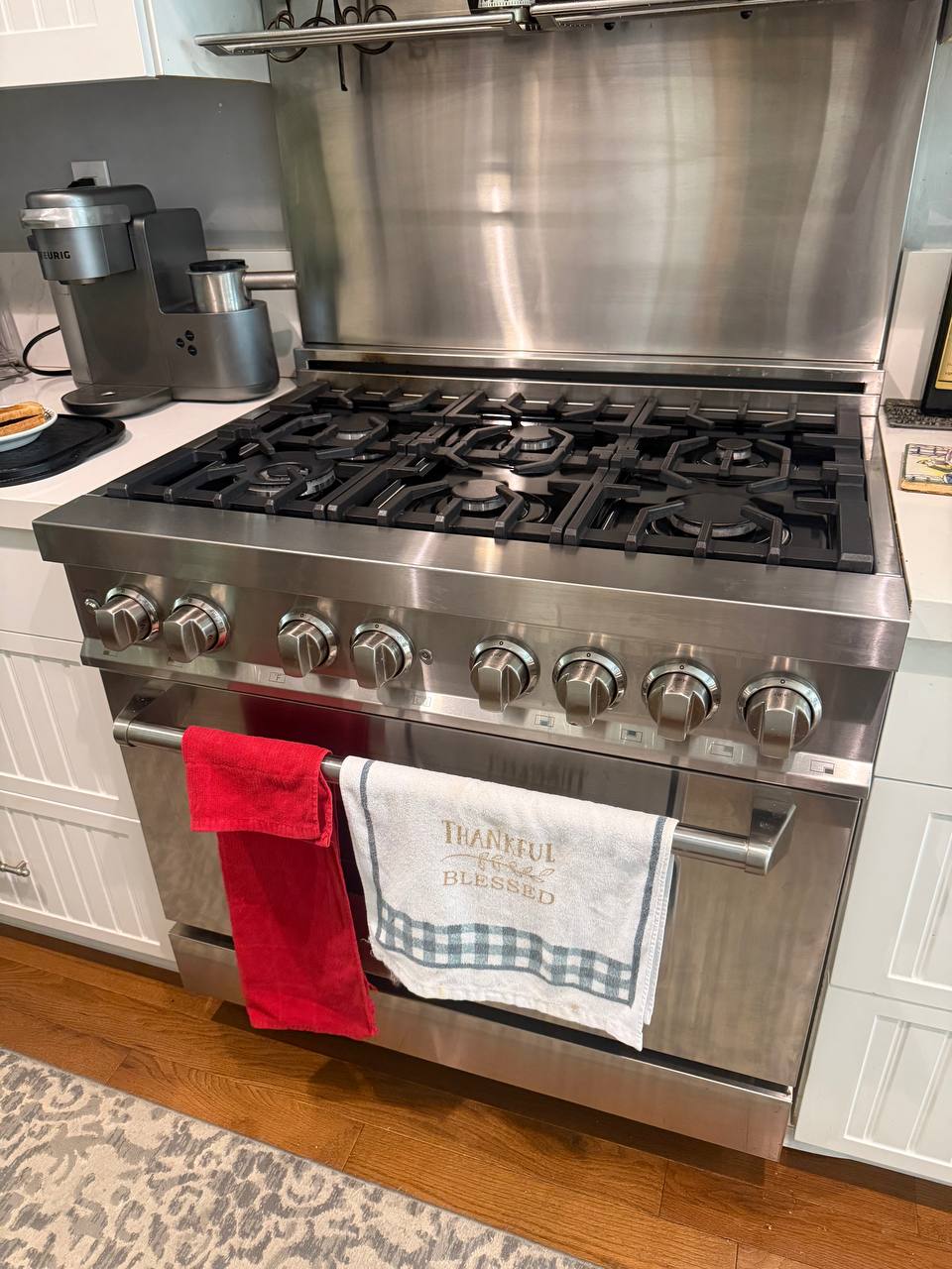 Z-Line professional gas range in a Danville kitchen after our temperature sensor replacement and recalibration